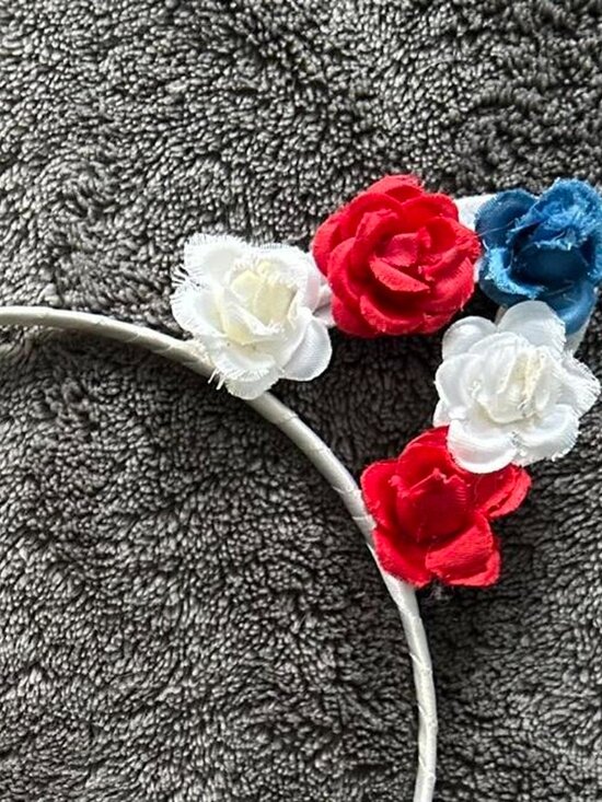 Set of 2 Floral Kitty Ear Headbands - Picture 5 of 5